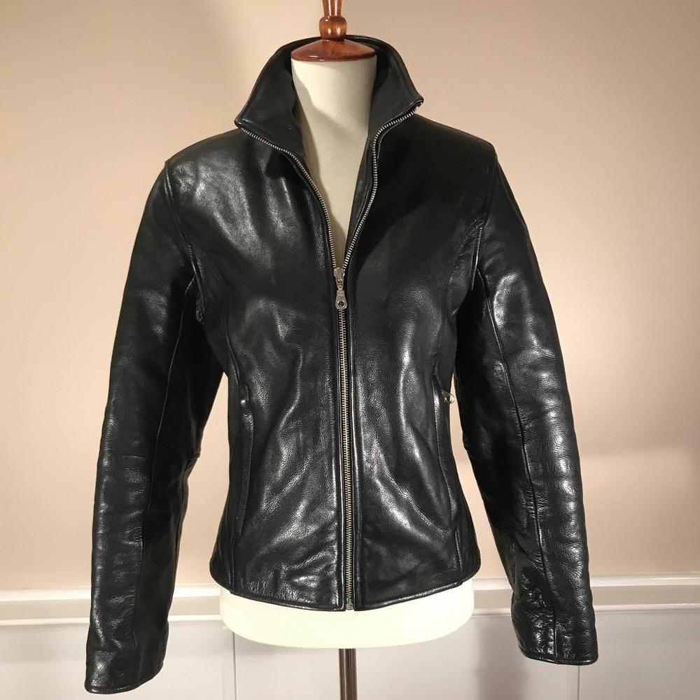 Vintage Leather Bomber Jacket